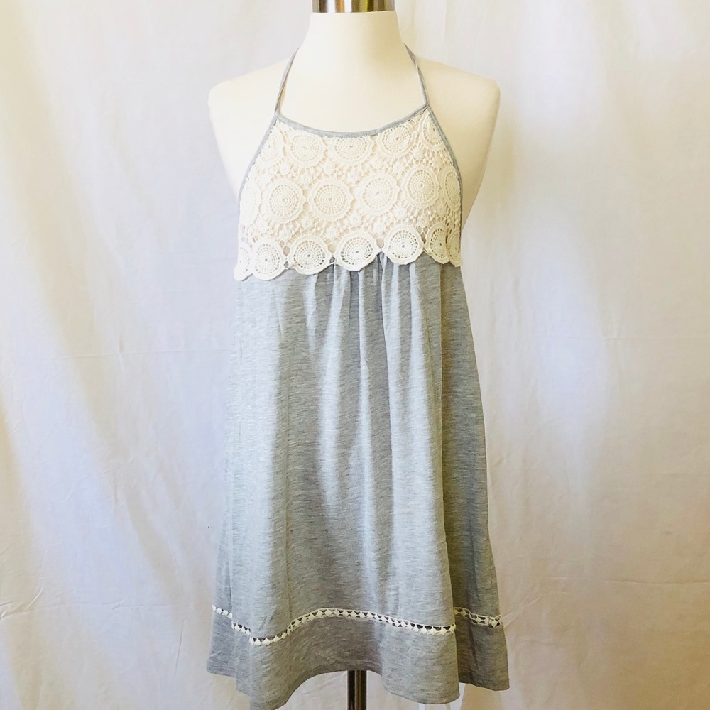 Demeanor Lace Knit Beach Cover Up Top